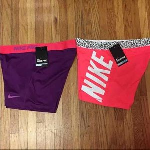 2 NWT NIKE pro XL shorts
