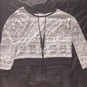Black tribal sweater