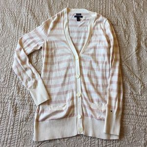Tommy Hilfiger pink stripe sweater.