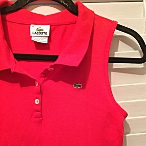 Lacoste sleeveless tank 36 orangish red