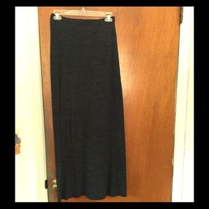 dark grey maxi skirt