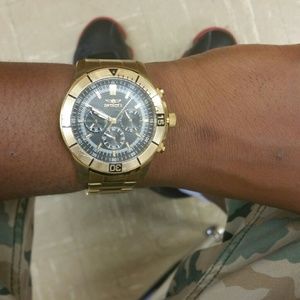 Gold Pro Driver Invicta Watch