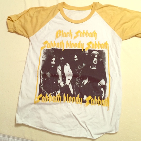 Black sabbath VINTAGE yellow accent shirt