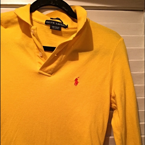 Bright yellow Ralph Lauren Polo skinny fit M