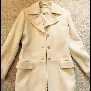 Banana republic size small off white wool coat