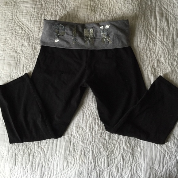 Pink Victoria's Secret Cropped Yogas