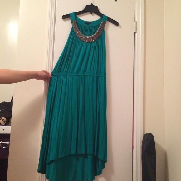 APT. 9 Aqua Green High-Lo Dress