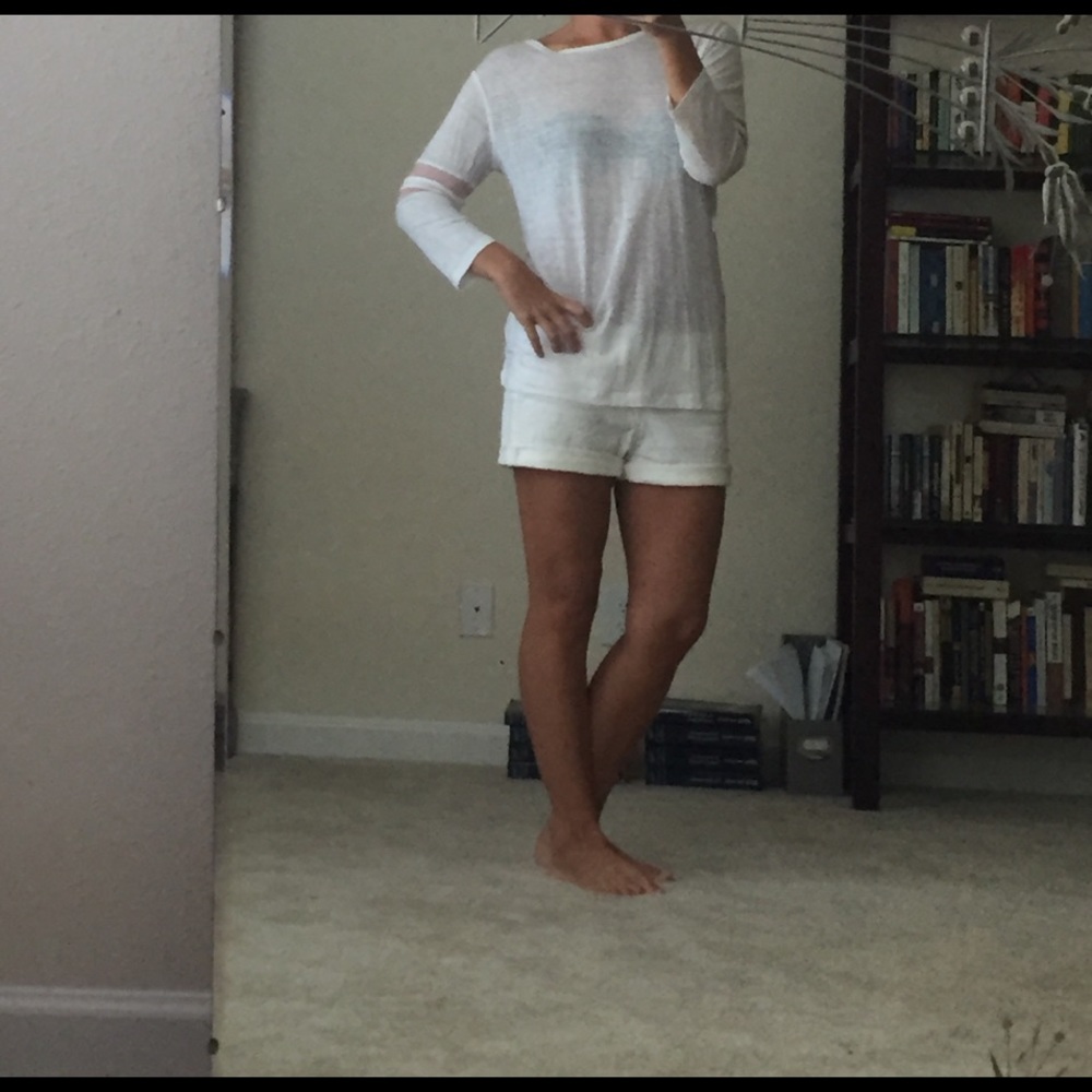 J.Crew Linen Baseball Tee - Picture 1 of 4