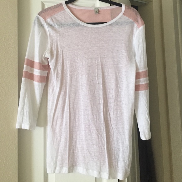 J.Crew Linen Baseball Tee - Picture 2 of 4