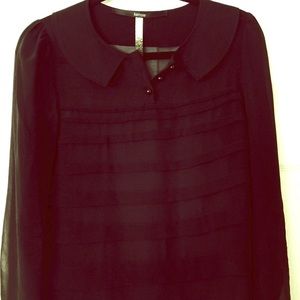 Black accented blouse