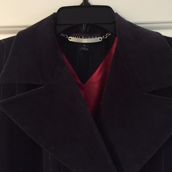 Navy pinstriped coat - Picture 3 of 4