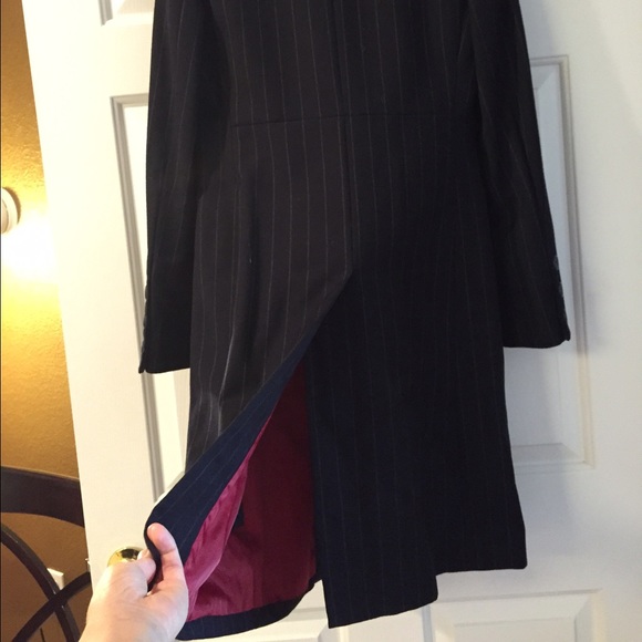 Navy pinstriped coat - Picture 4 of 4