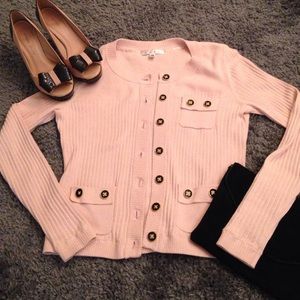 Cabi tan and black cardigan!