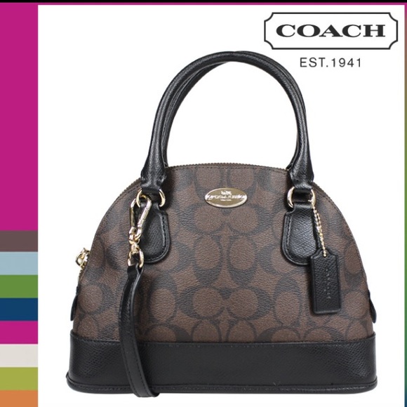 ❗️SOLD❗💯️Auth Coach Mini Cora dome satchel NEW - Picture 1 of 2