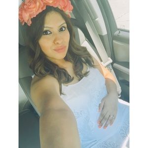 Pink flower head band