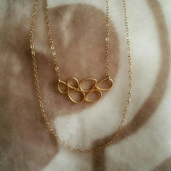 Teardrop Ring Layered Necklace