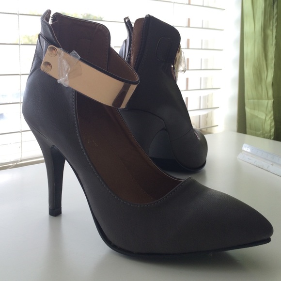 Brown high heels