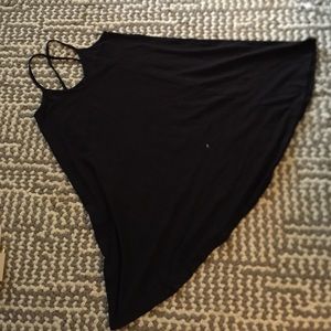 Black cotton ASOS trapeze dress.