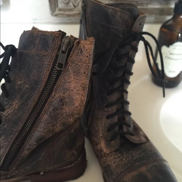 Free People Bed Stu Lace Ankle Boots - Picture 2 of 4