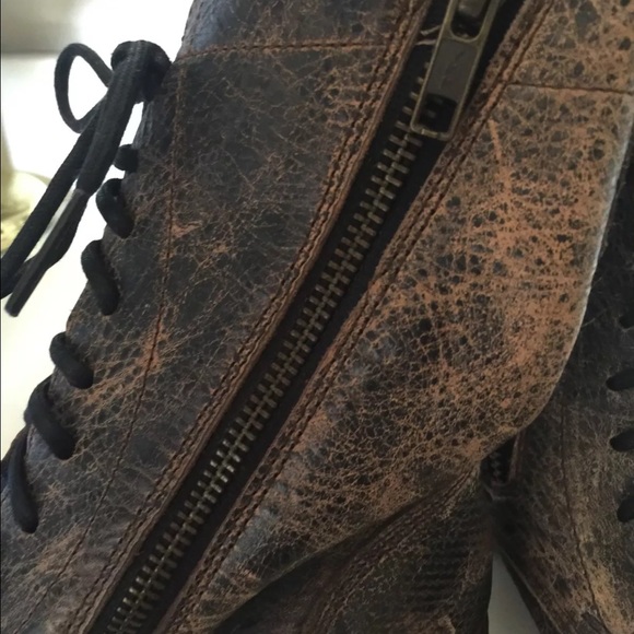 Free People Bed Stu Lace Ankle Boots - Picture 3 of 4