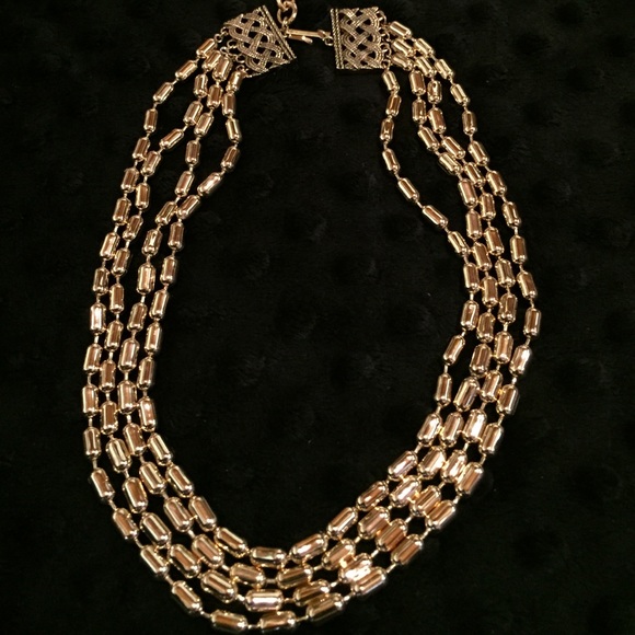 Vintage Avon NIB Golden Multichain Necklace - Picture 2 of 4