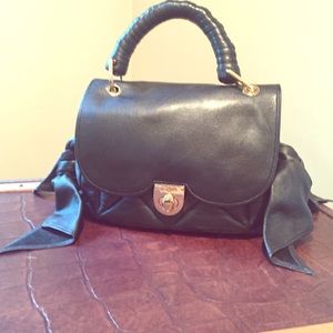 Zac Posen Black Quilted Handbag