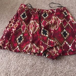 Size small Aztec print shorts