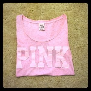 PINK VS burnout tee.