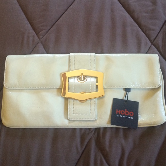 Hobo International Patent Cream Clutch Purse