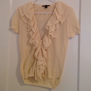 Ruffled knit top