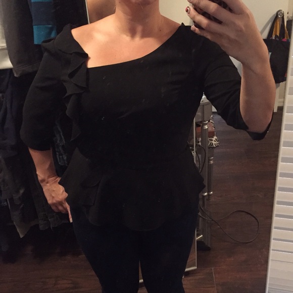 WHBM asymmetrical peplum top!
