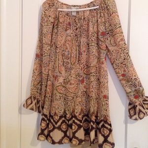 Paisley flowing dress