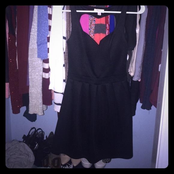 black, heart cut out candies dress
