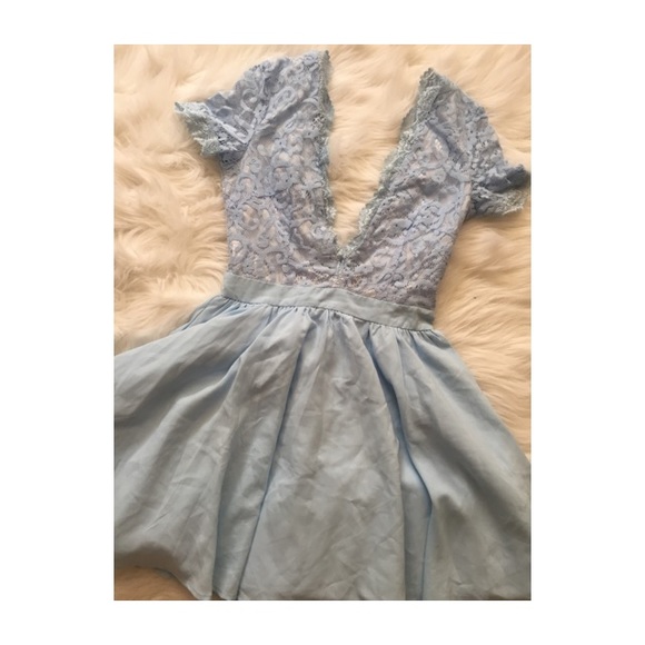 New with tags party dress with deep neck plunge