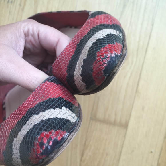 Loeffler Randall Shoes - Loeffler Randall Red Watersnake Print Flats 37 Loeffler Randall Shoes - Loeffler Randall Red Watersnake Print Flats 37