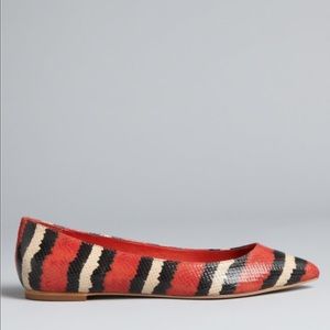 Loeffler Randall Shoes - Loeffler Randall Red Watersnake Print Flats 37 Loeffler Randall Shoes - Loeffler Randall Red Watersnake Print Flats 37