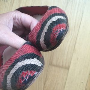 Loeffler Randall Shoes - Loeffler Randall Red Watersnake Print Flats 37 Loeffler Randall Shoes - Loeffler Randall Red Watersnake Print Flats 37