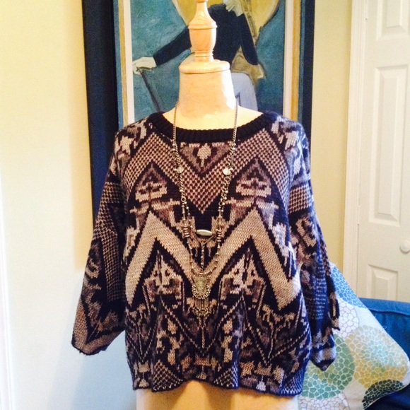 XS Free People intarsia sweater - Picture 2 of 4