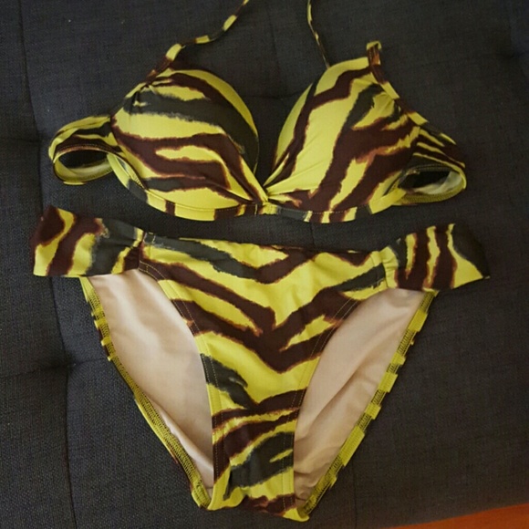 Victoria's Secret halter underwire bikini.