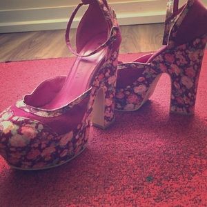 Vintage stack high heels