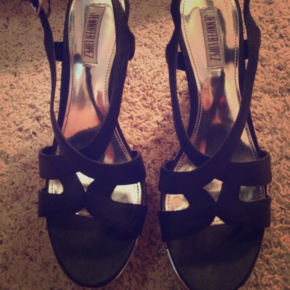 Black Jennifer Lopez wedges