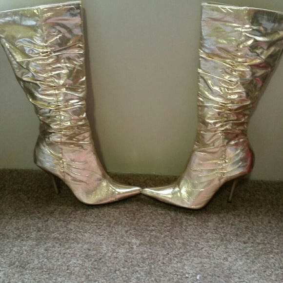 Gold boots