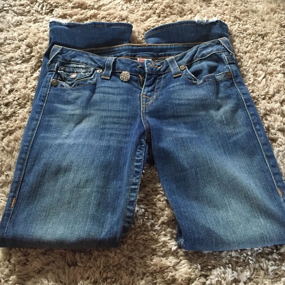 USED WOMEN'S TRUE RELIGION HI-RISE BOOT JEANS  29