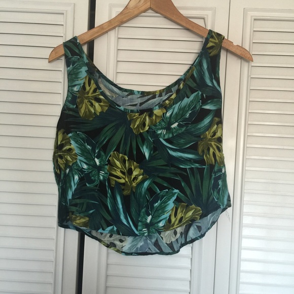 Jungle Print Crop Tank