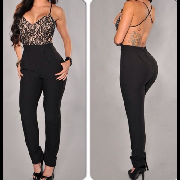 Sexy Nude Illusion Jumpsuit