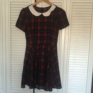 Plaid Peter Pan Collar Dress