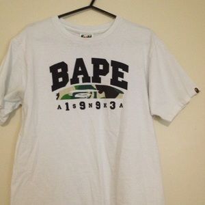 BAPE A Bathing Ape Camo Logo T Shirt