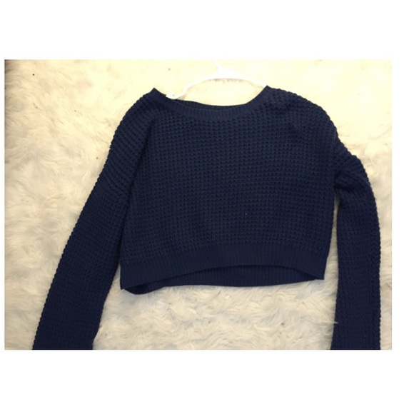 Oversized crop top chunk sweater - Picture 1 of 3