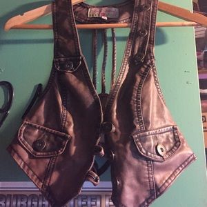 Brown Leather Vest