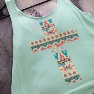 Tribal Cross Tank Top